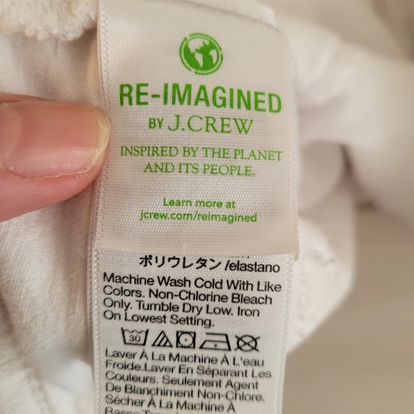 J.Crew Factory white Essential Straight denim jean button fly 28 - Picture 5 of 8